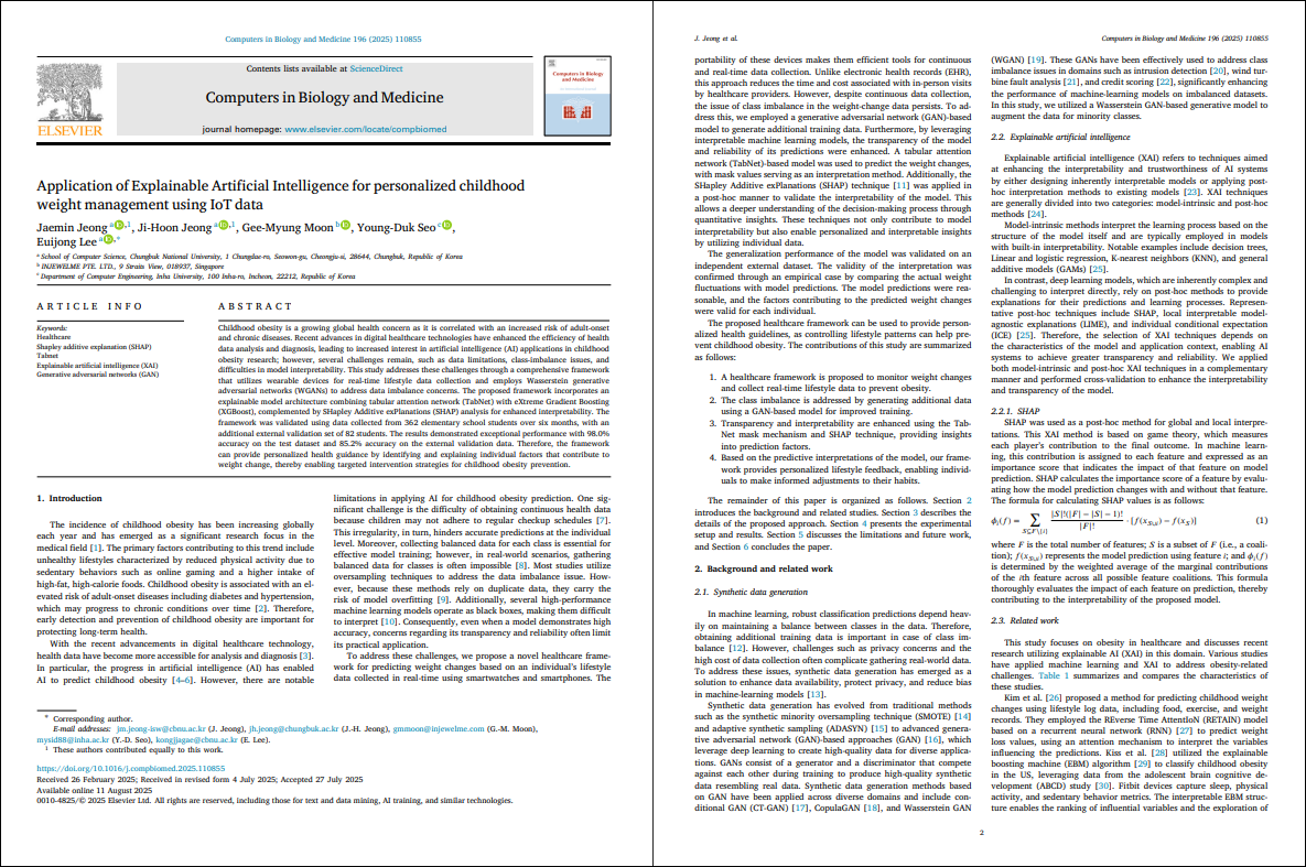 Application of Explainable Artificial Intelligence for personalized childhood weight management using IoT data
